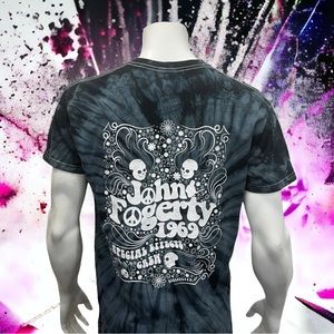 RARE John Fogerty Gray Strictly FX 1969 Special Effects Crew Tie Dye T-Shirt LG